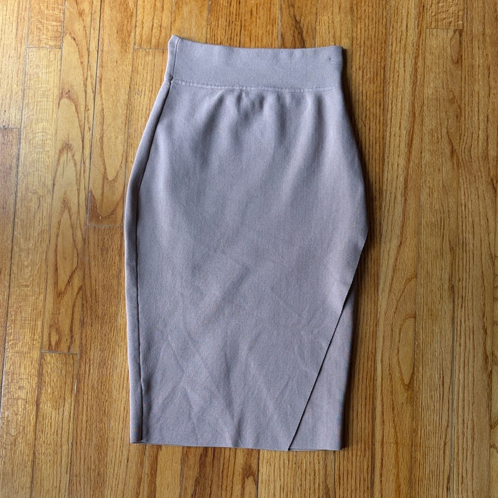 Kendall & Kylie Tan Bodycon Pencil Skirt